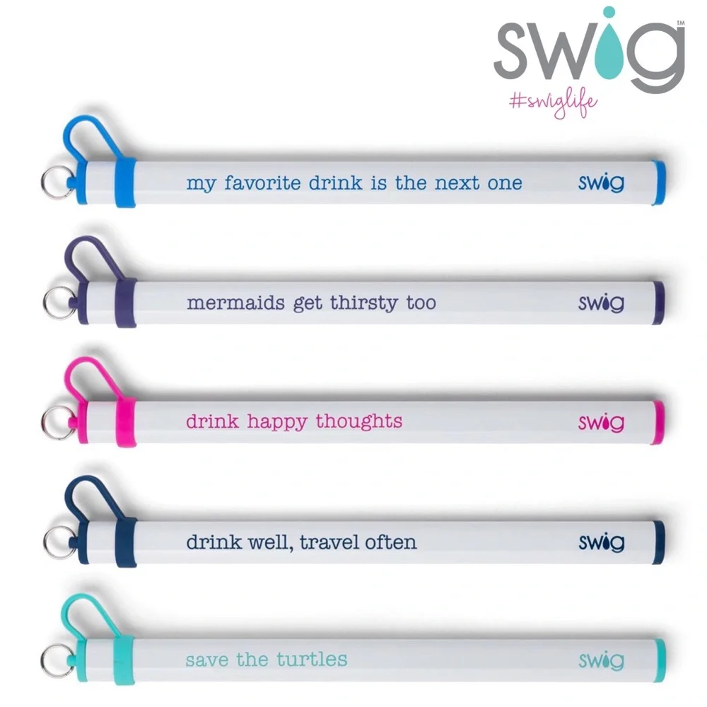 Swig Double Stainless Steel Straw Set